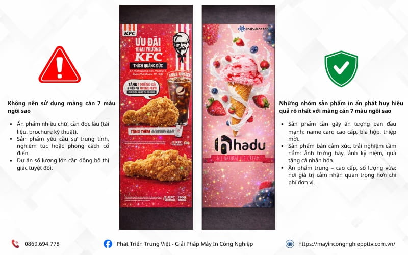 Khi nào nên sử dụng màng cán 7 màu ngôi sao có hiệu ứng hologram